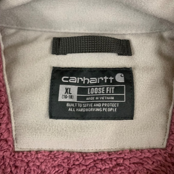 Carhartt outerwear sport women’s loose fit fleece pullover in huckleberry - Picture 8 of 12